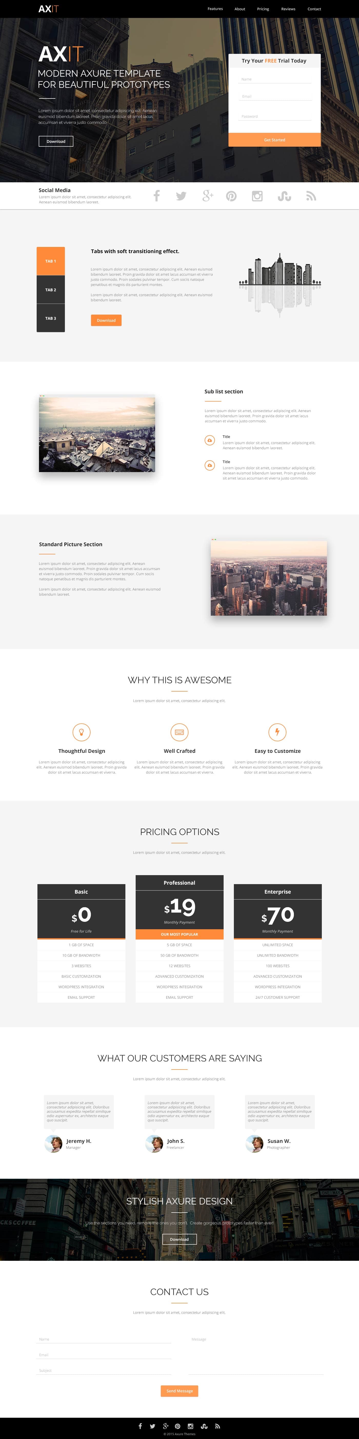 Axit &ndash; Landing Page HTML Template