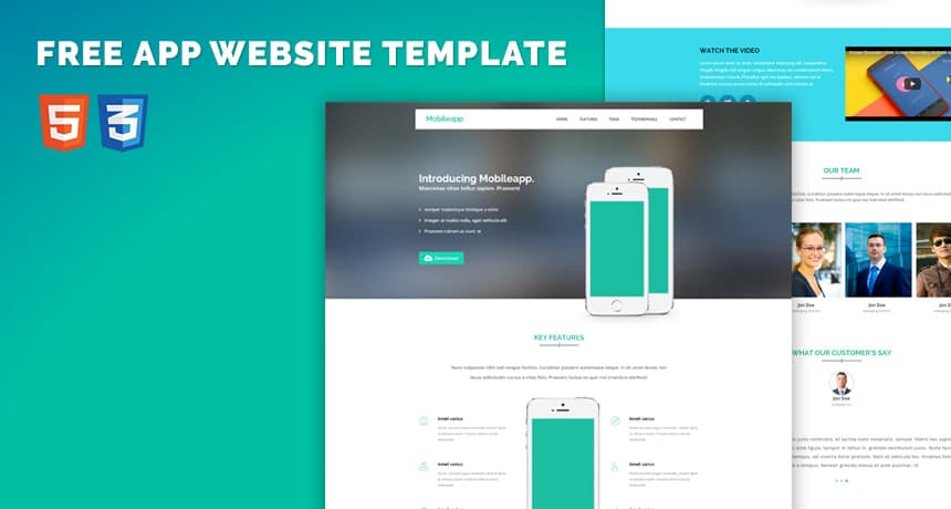 Free App Website Bootstrap HTML5 Template