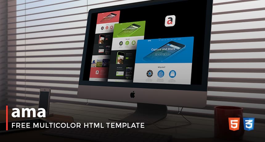 ama - Free Multicolor HTML Template