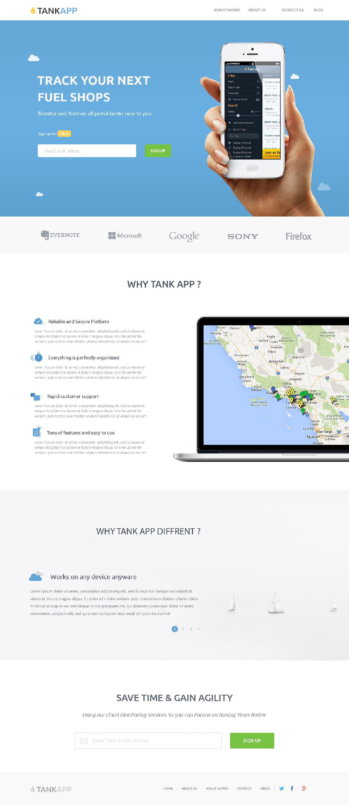 TankApp - App Landing Page Website Template