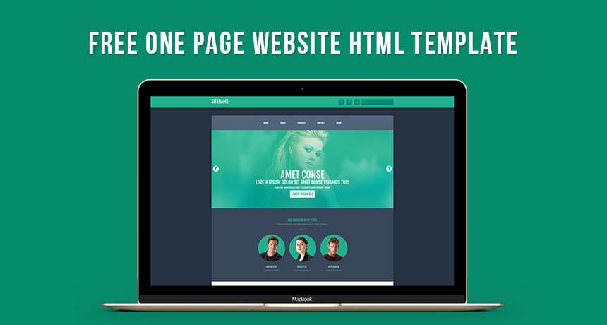 Free One Page Website HTML Template