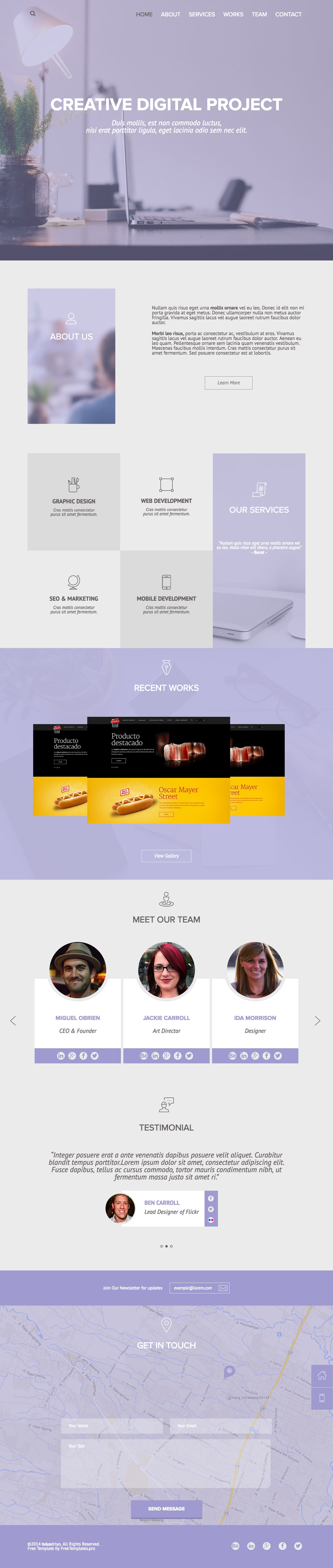 Clean & Flat Web Portfolio Design HTML Template