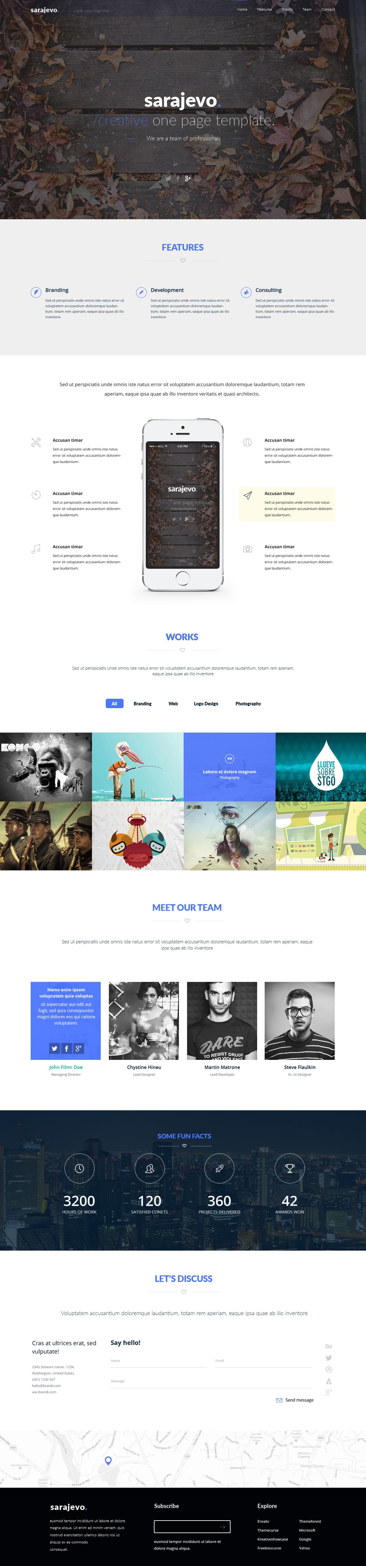 Sarajevo – Free Clean Landing Page HTML5 Template