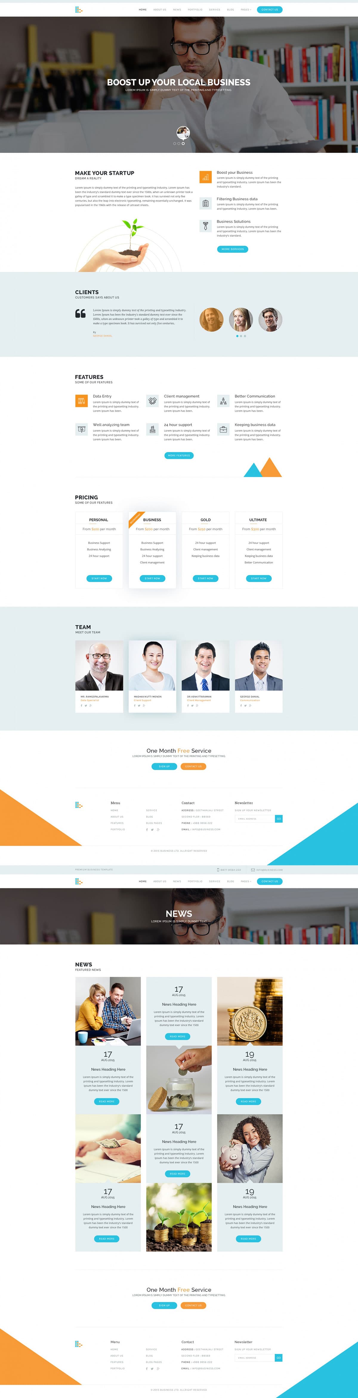 Bplus One Page HTML Template